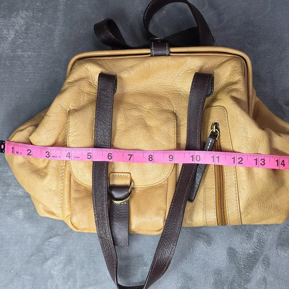Sophia Visconti Vintage Soft‎ Leather Purse Handbag Shoulder Bag Tan Italy Y2K